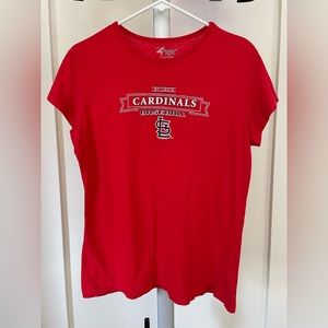 4Her Red Cardinals Short Sleeve T-Shirt, Size- Medium
